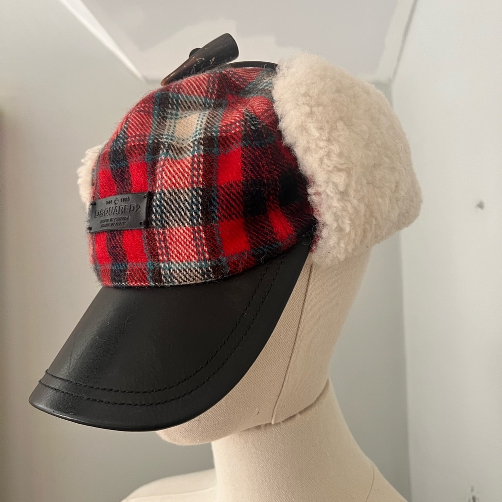 DSQUARED trapper hat plaid